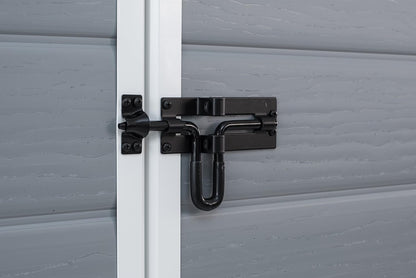 6x5ft Outdoor Plastic Garden Storage Shed — Weatherproof Grey Garden Shed