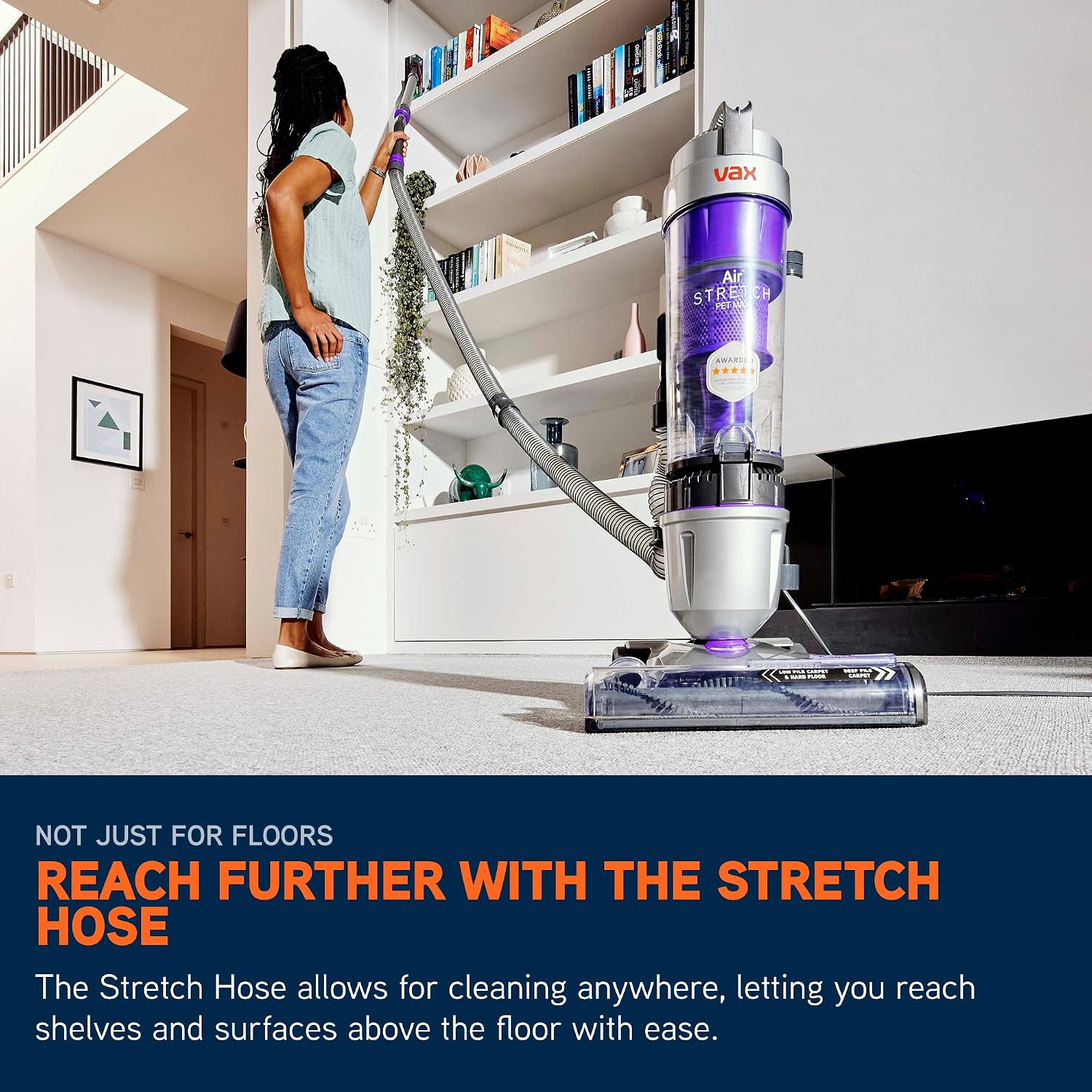 Upright Bagless Vacuum Cleaner 820W 1.5L Pet Turbo Tool Purple