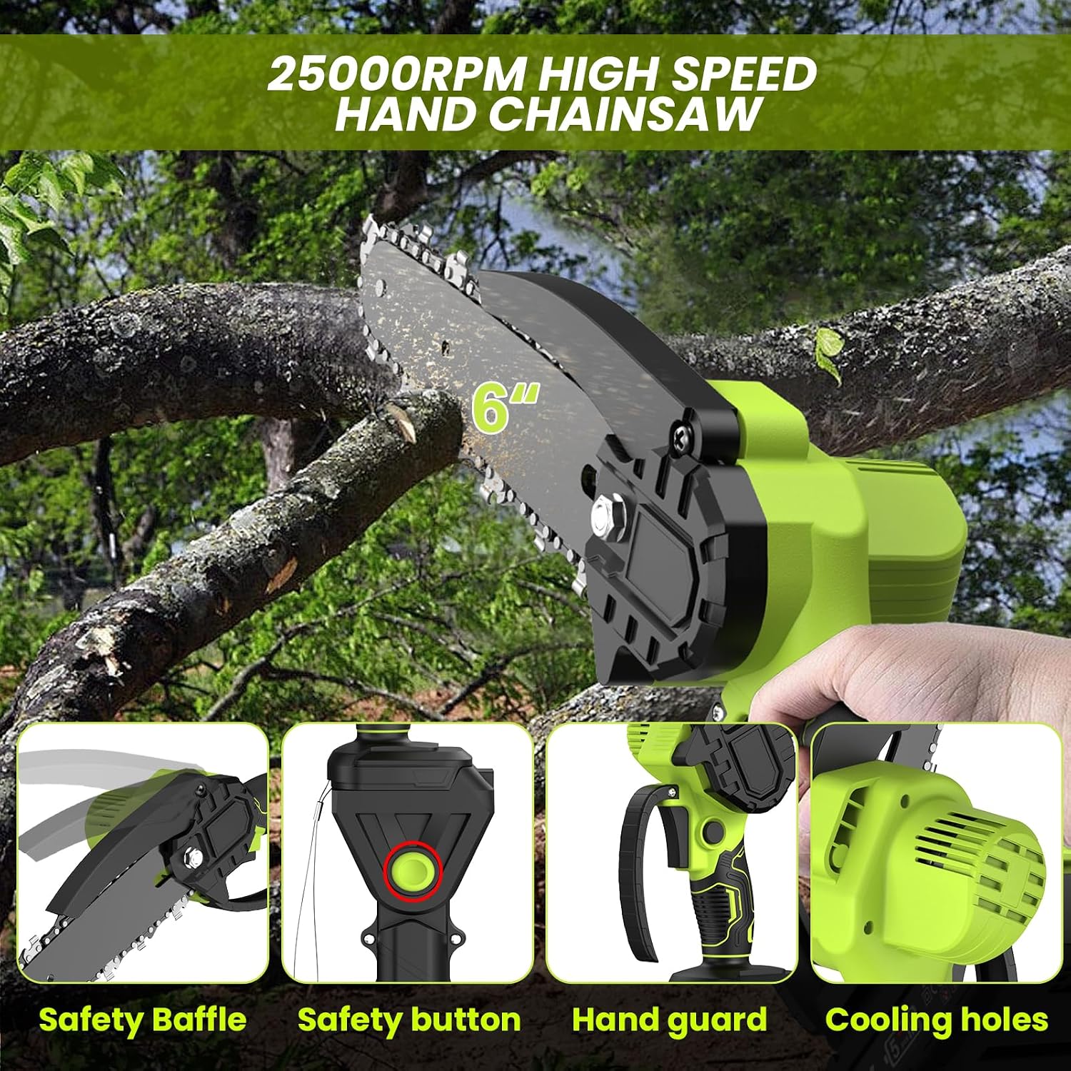 Pole Hedge Trimmer And Chainsaw Set 7.05Ft Extension 2x4.0Ah Battery Black