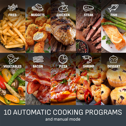 Air Fryer 5L 1500W 10 Programs Digital Touch Eucalyptus