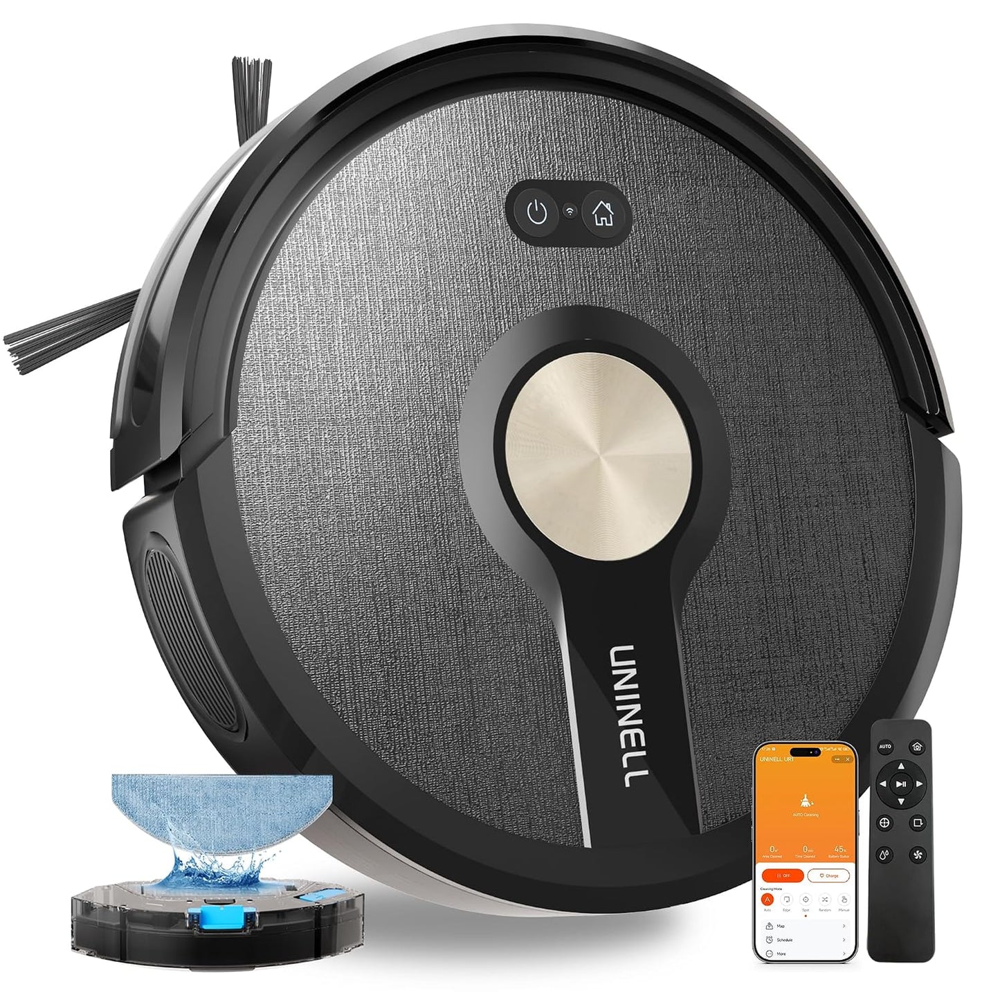 Robot Vacuum Cleaner 5000Pa Suction 180 Min Ultra Slim Black