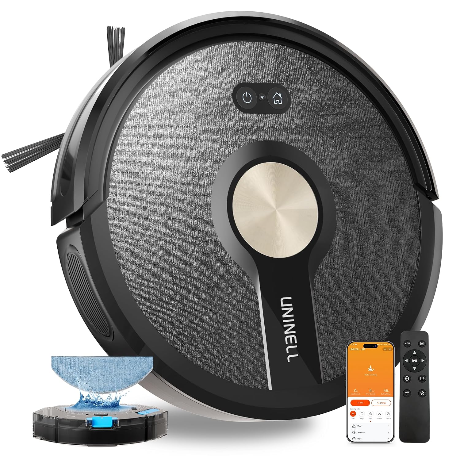 Robot Vacuum Cleaner 5000Pa Suction 180 Min Ultra Slim Black