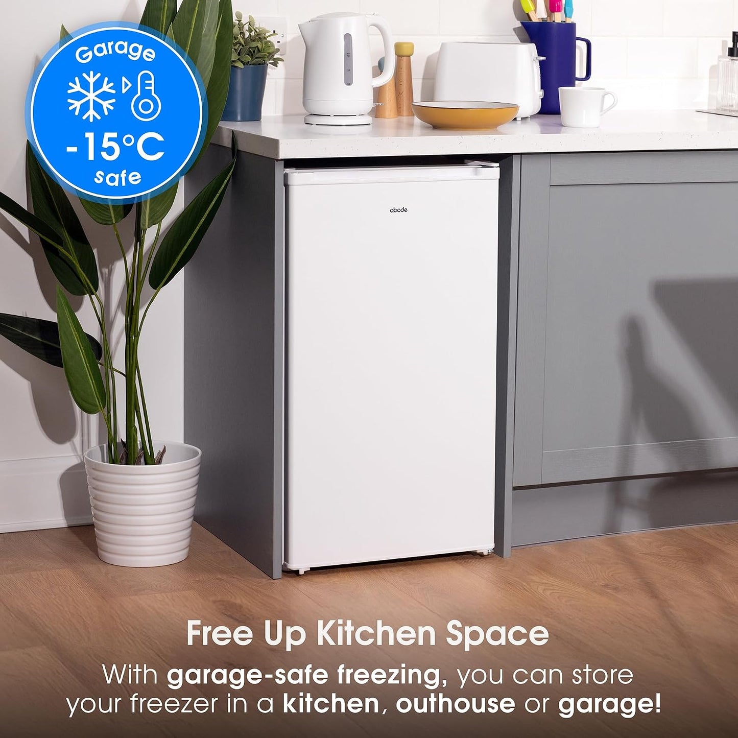 Under Counter Freezer 48cm 60L Freestanding White Reversible Door