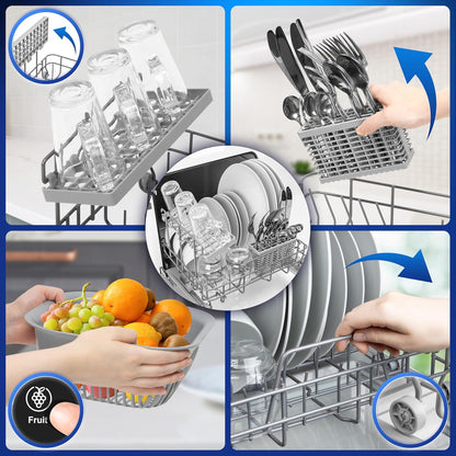 Table Top Dishwasher 5L 950W 8 Programs Black