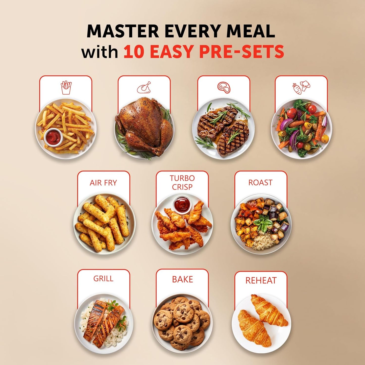 Dual Zone Digital Air Fryer 11L 2400W 10 Presets Black