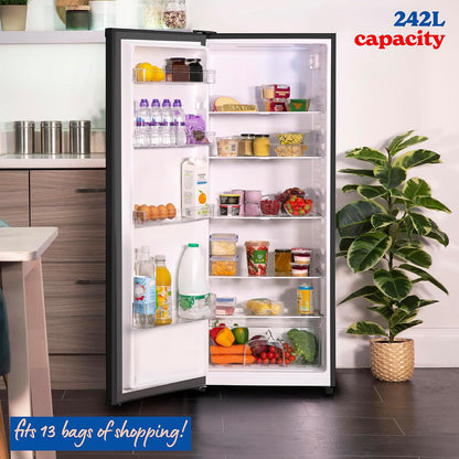 Freestanding Larder Fridge 242L 55cm 143cm Black