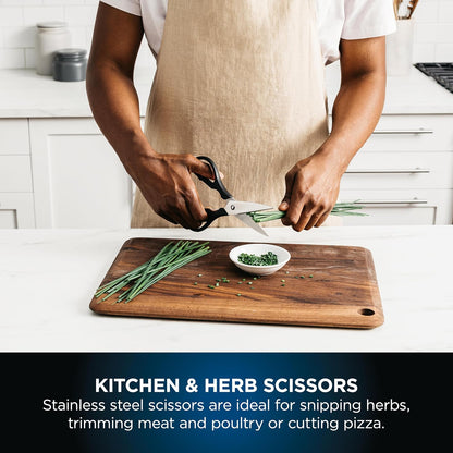 Knife Block Set With Integrated Sharpener 6-Piece Stainless Steel Black
