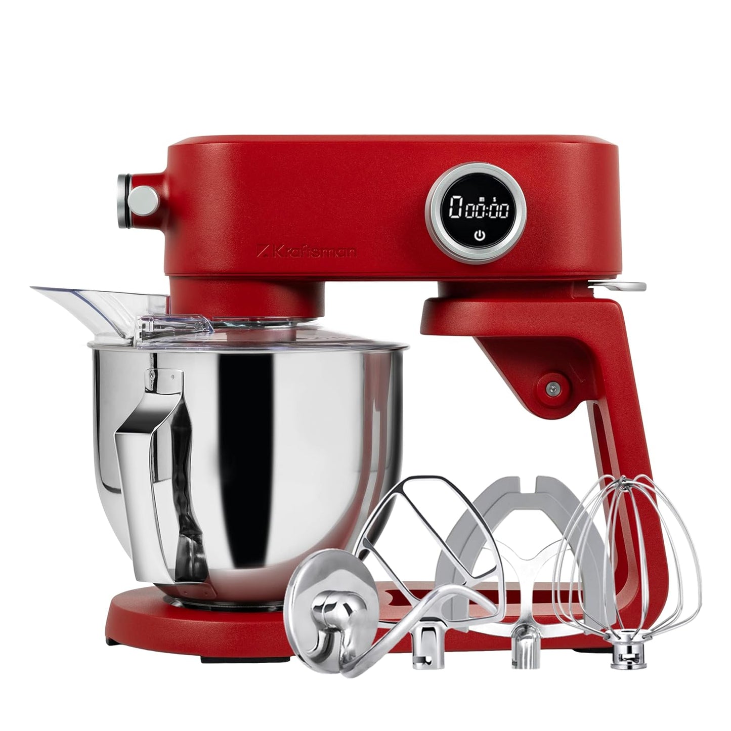 Stand Mixer 5L 8 Speeds Timer Stainless Steel Bowl Black