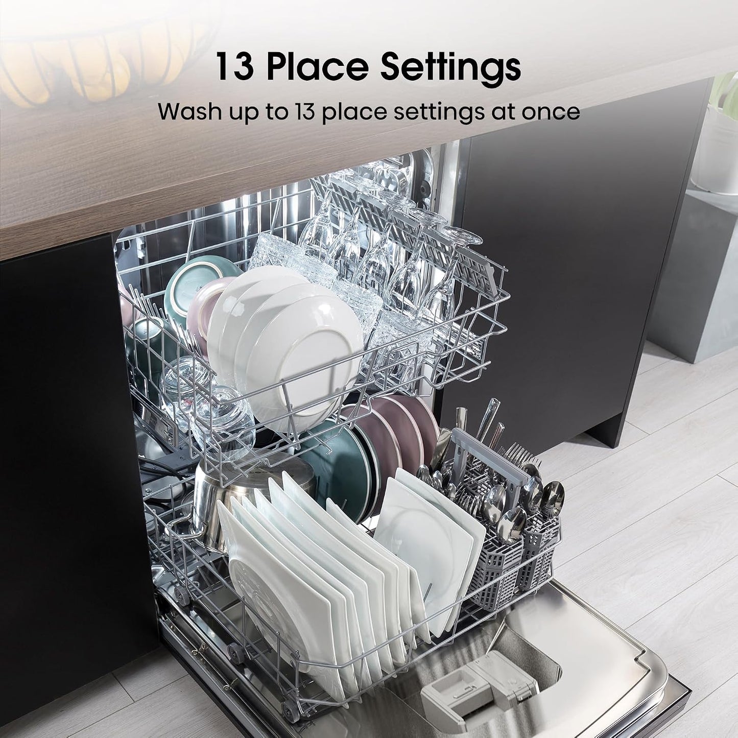 Freestanding Dishwasher 13 Place Settings 60cm Black
