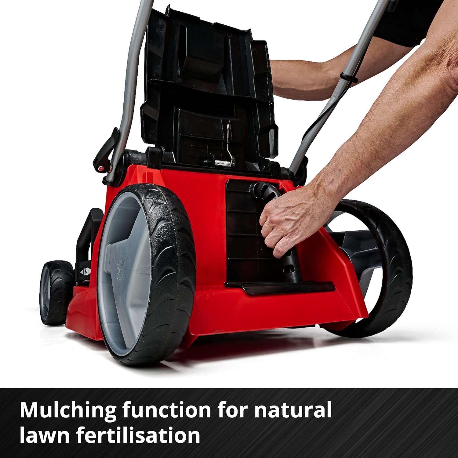 Cordless Lawn Mower 43cm 63L Grass Box 6 Heights Mulching 36V 2 Batteries 2 Chargers