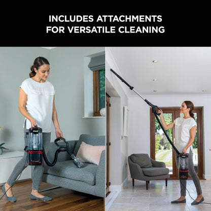 Corded Upright Vacuum Cleaner 1.1L Lift-Away Technology Red/Black