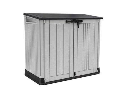 Outdoor Garden Storage Shed 880L Top And Front Opening Light Grey