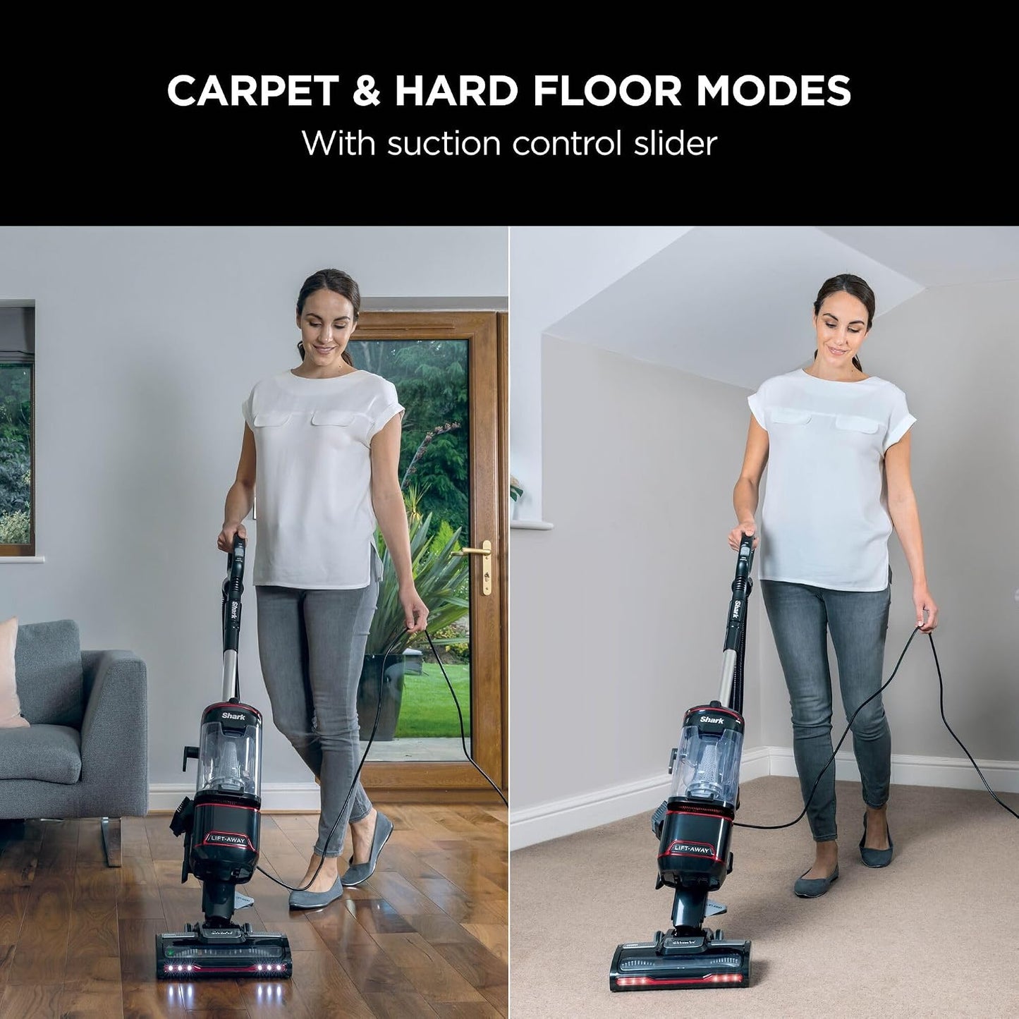 Corded Upright Vacuum Cleaner 1.1L Lift-Away Technology Red/Black