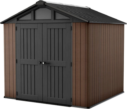 10x15ft Stronghold Outdoor Storage Shed — Wood-Effect, Weatherproof & Steel-Reinforced
