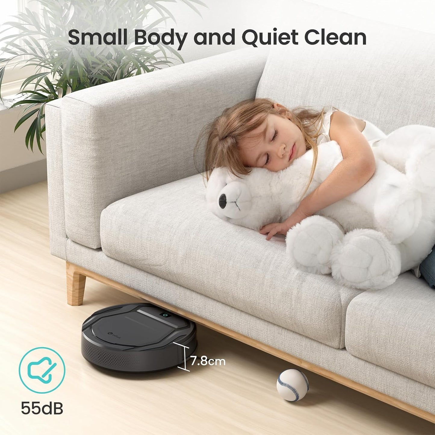 Robot Vacuum And Mop 5000Pa Carpet Boost 120 Min Black
