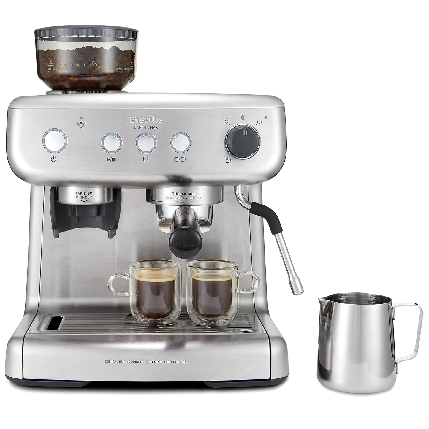 Espresso Machine 2.8L 15 Bar Integrated Grinder Stainless Steel