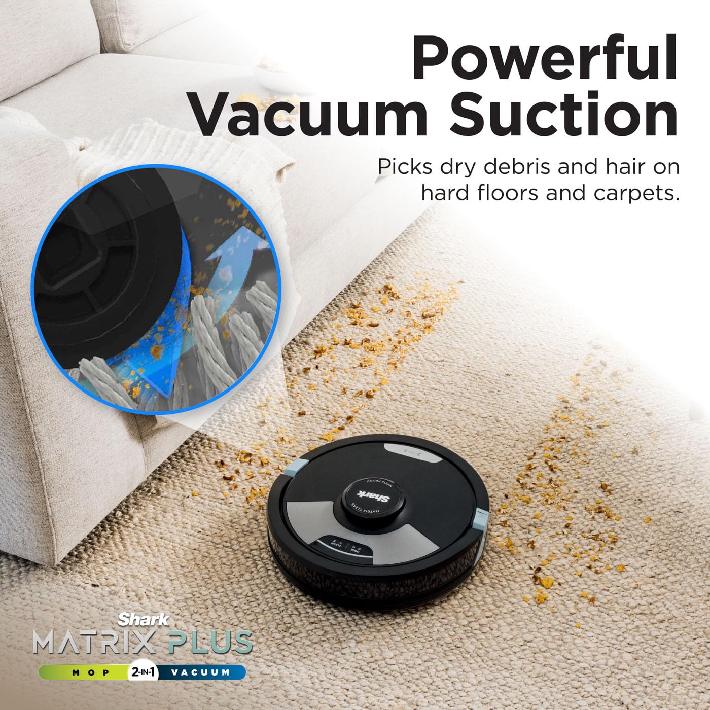 Robot Vacuum & Mop 2-in-1 Self-Empty LiDAR Mapping Edge Cleaning Black