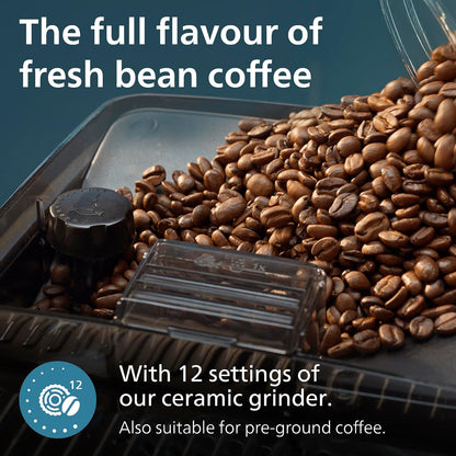 Bean To Cup Coffee Machine 12 Varieties Lattego Milk Frother Ceramic Grinder Black