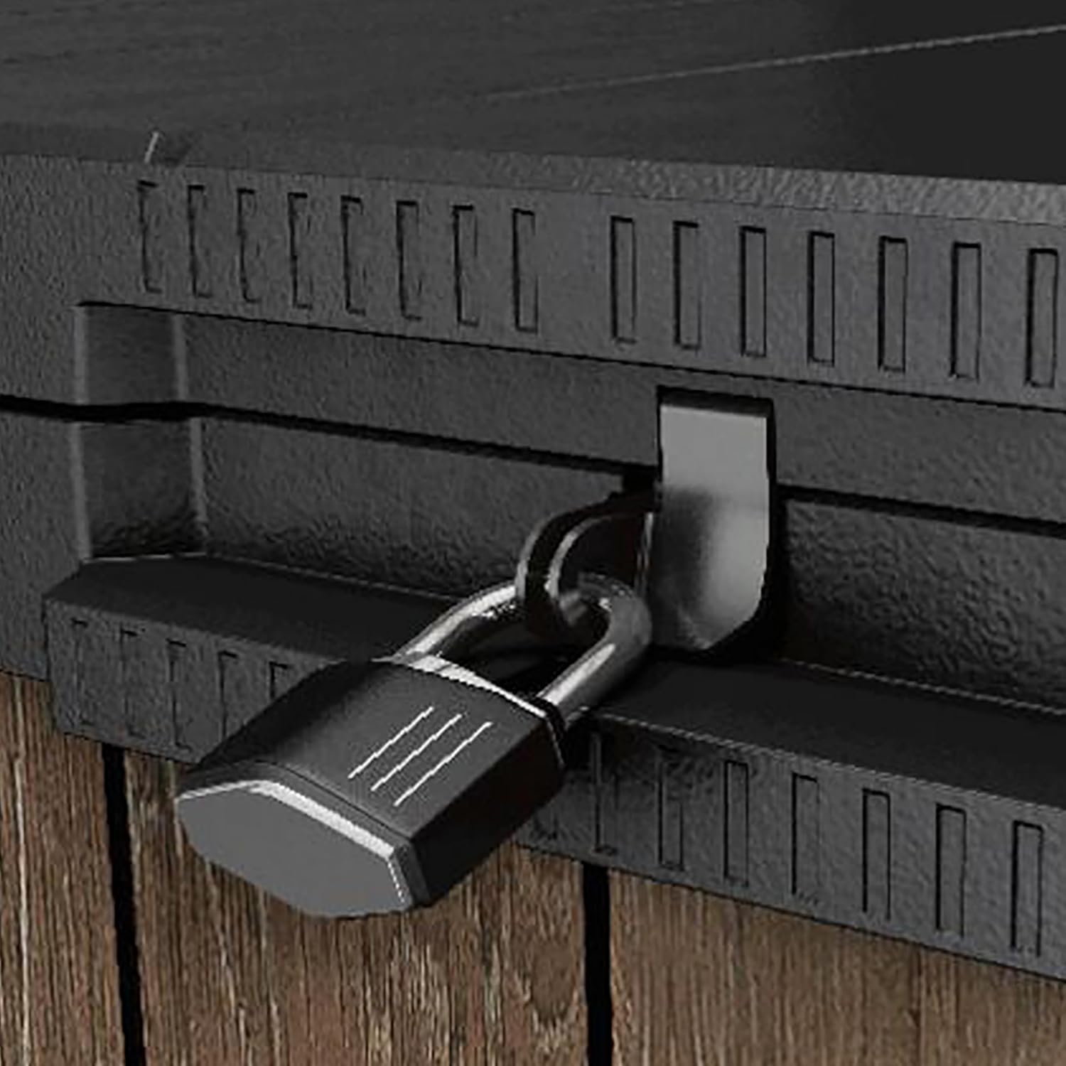 1150L Outdoor Garden Storage Box — Lockable Weatherproof Resin Storage for Tools, Bins & BBQ