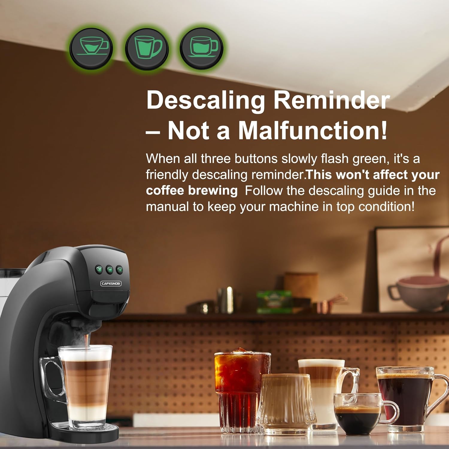 Pod Coffee Machine 5 In 1 20 Bar 0.8L Black