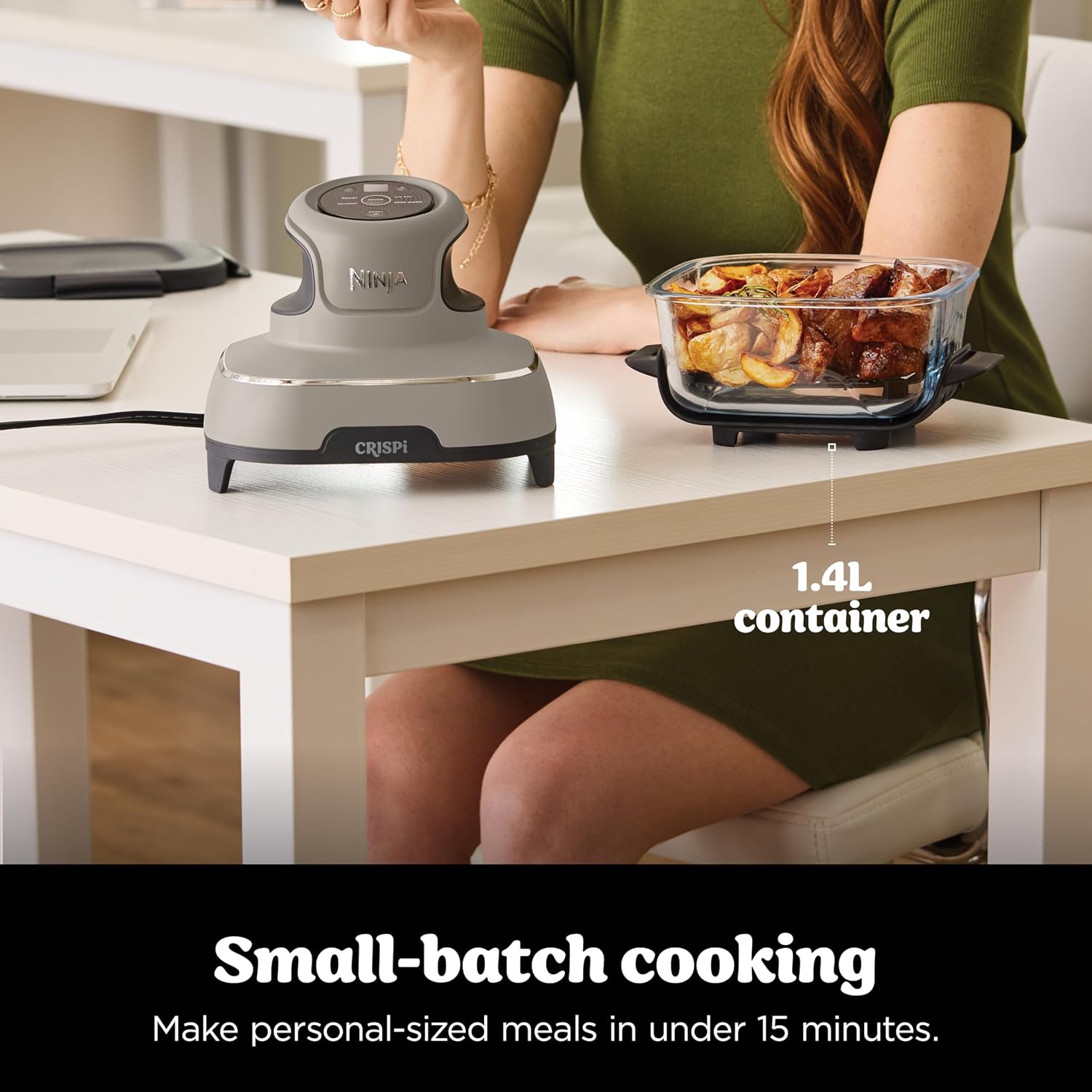 Portable Air Fryer 3.8L 1700W 4 Functions Stone