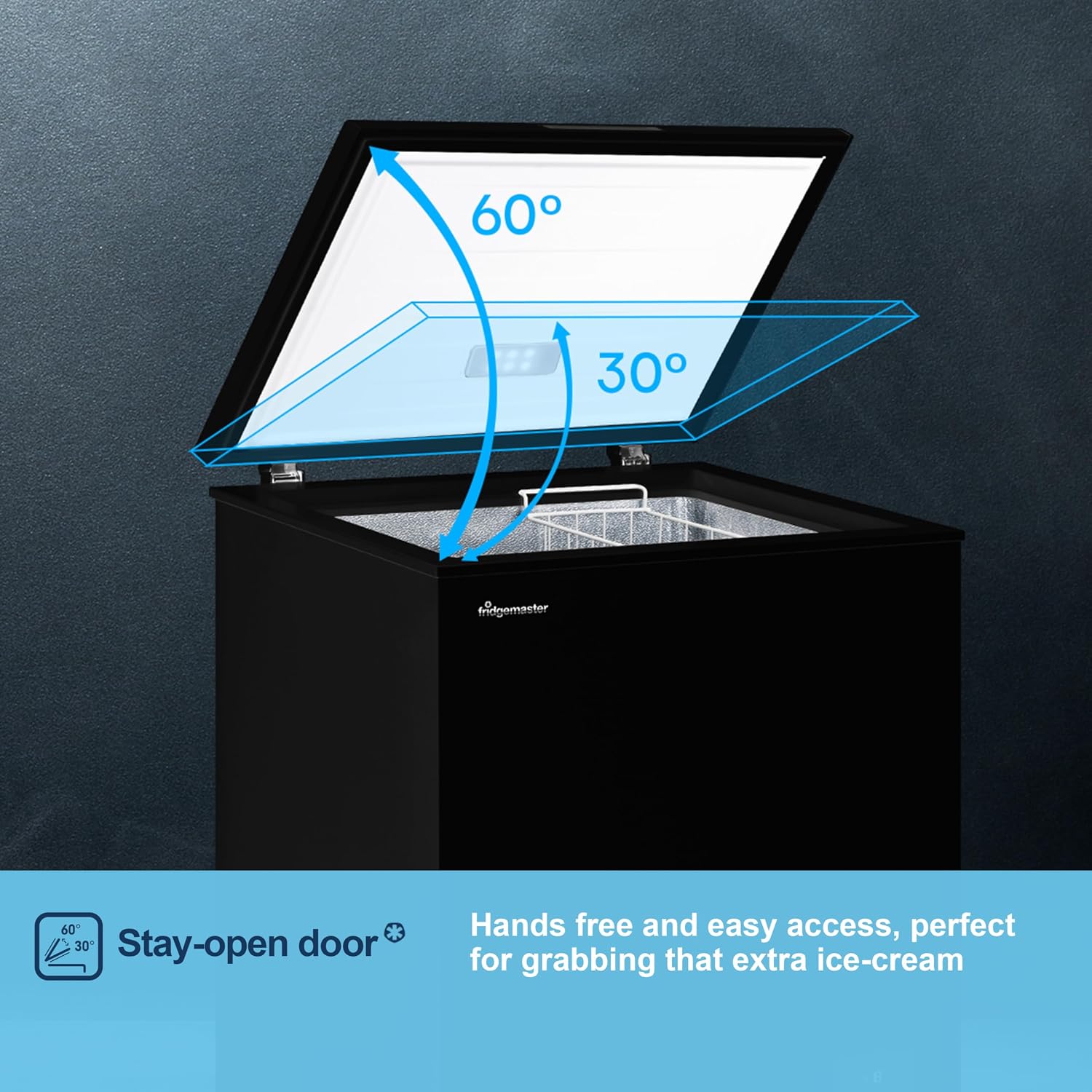 Chest Freezer 142L 4 Star Winter Guard Black