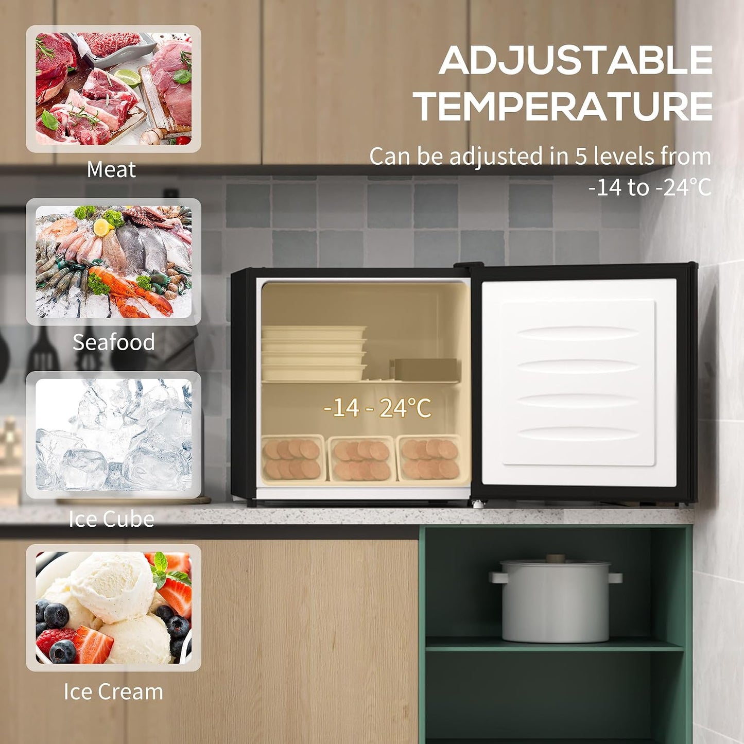 Freestanding Chest Freezer 35L Black