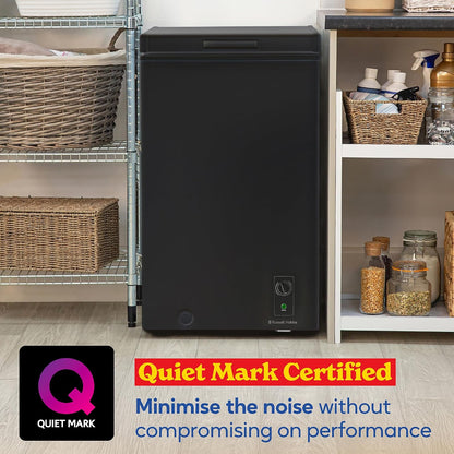 Chest Freezer 99L Freestanding With Adjustable Temperature Black