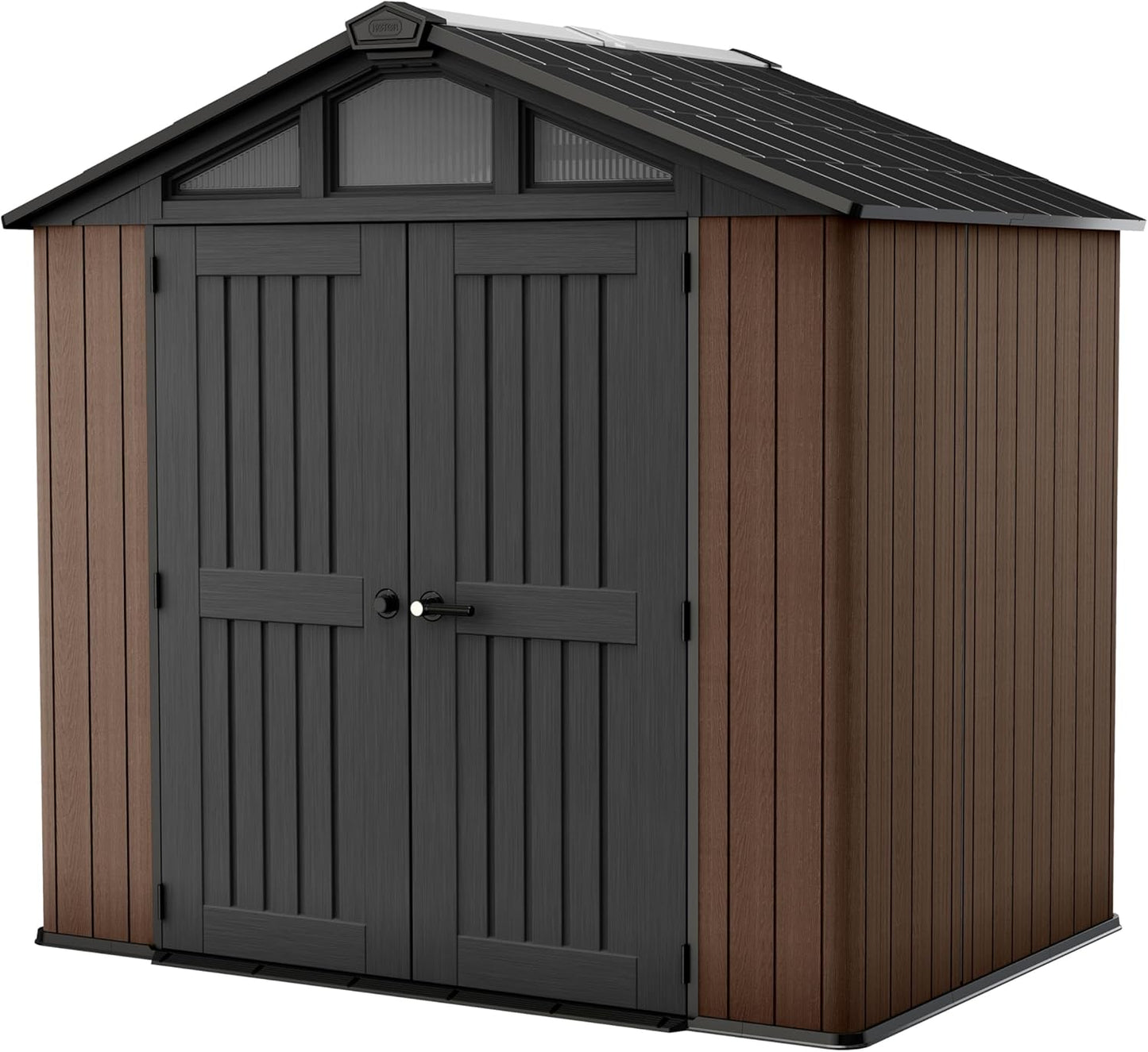 10x15ft Stronghold Outdoor Storage Shed — Wood-Effect, Weatherproof & Steel-Reinforced