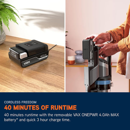 Cordless Stick Vacuum Cleaner 3.1kg 40 Minute Runtime Boost Mode Blue