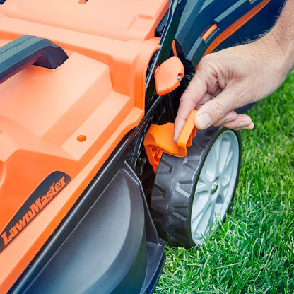 Cordless Lawn Mower 34cm 24V 2x4.0Ah Batteries Rear Roller