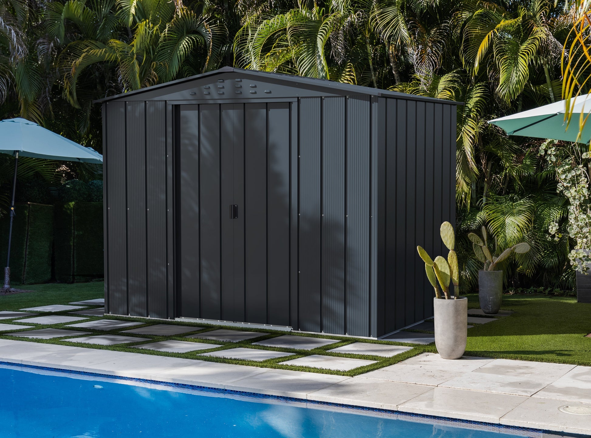 Duramax TOP 2.52 x 1.74 m Metal Shed - Anthracite