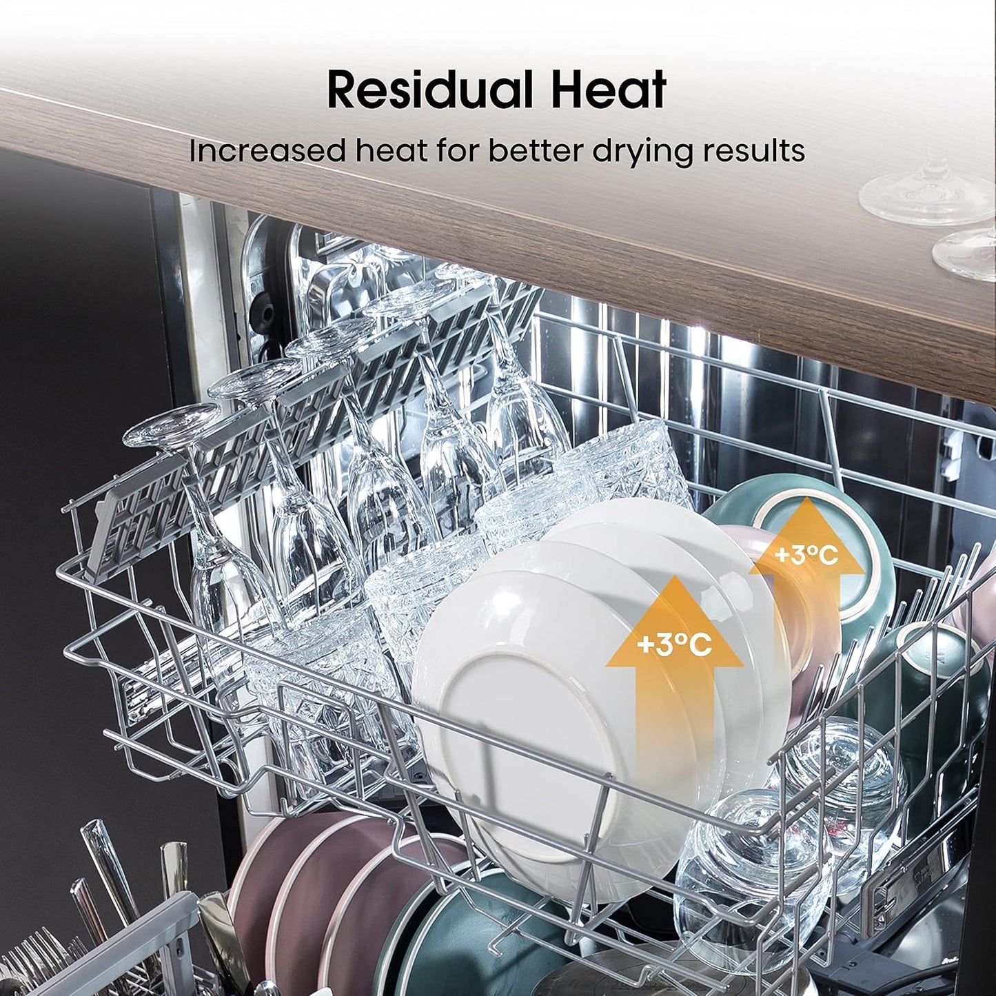 Freestanding Dishwasher 13 Place Settings 6 Programs 47dB Silver