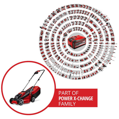 Cordless Lawn Mower 30cm 18V Brushless Motor Red Black