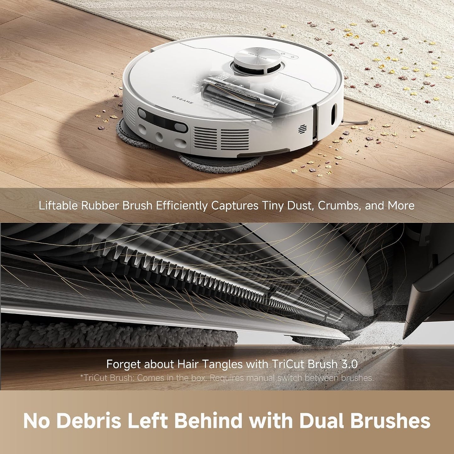 Robot Vacuum And Mop 19,000Pa Suction Obstacle Avoidance White