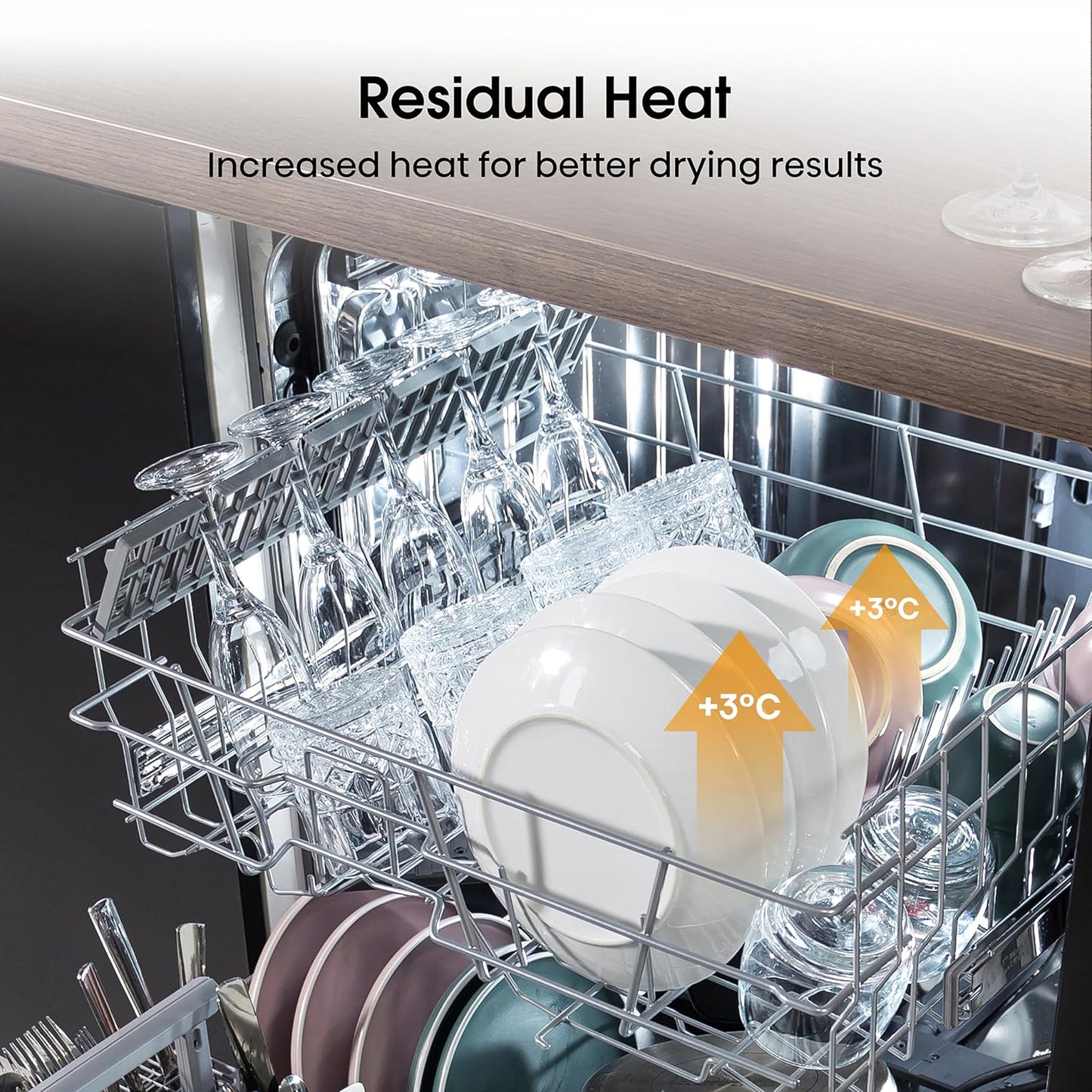 Freestanding Dishwasher 13 Place Settings 47dB 8 Programmes White