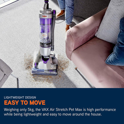 Upright Bagless Vacuum Cleaner 820W 1.5L Pet Turbo Tool Purple