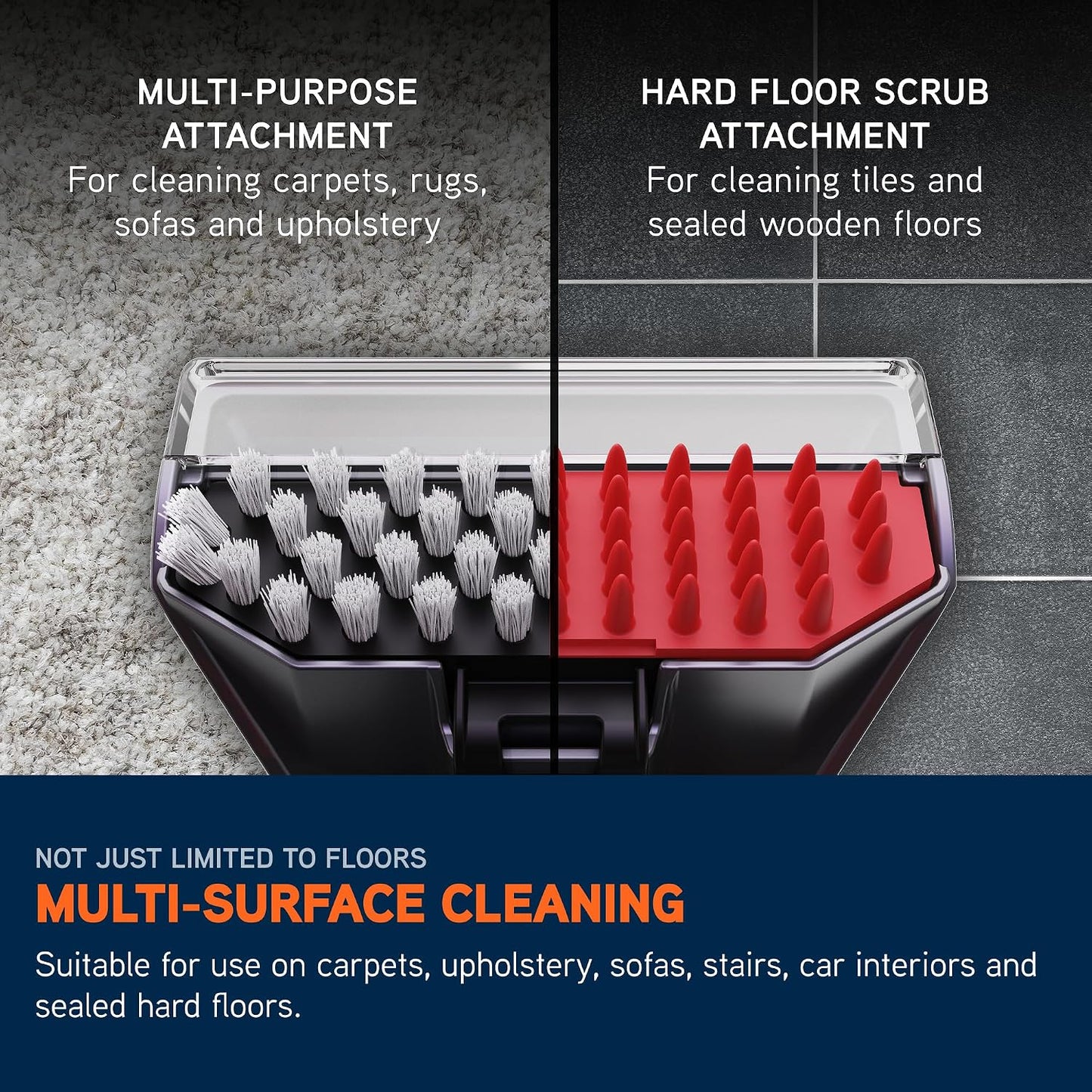 Spot Cleaner 1.6L 4.5m Cord Multi-Surface Handheld Red Grey