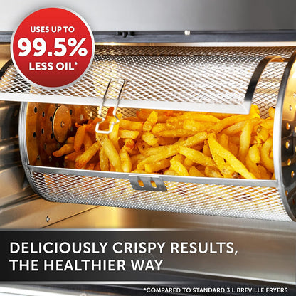 Air Fryer Oven 10L 2000W Digital Touch Fry Bake Dehydrate Black Grey