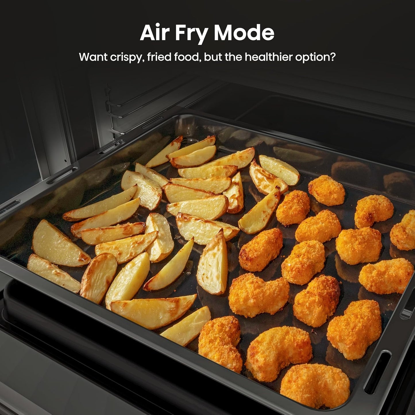 Electric Cooker 130L Double Oven Ceramic Hob A Rated Black