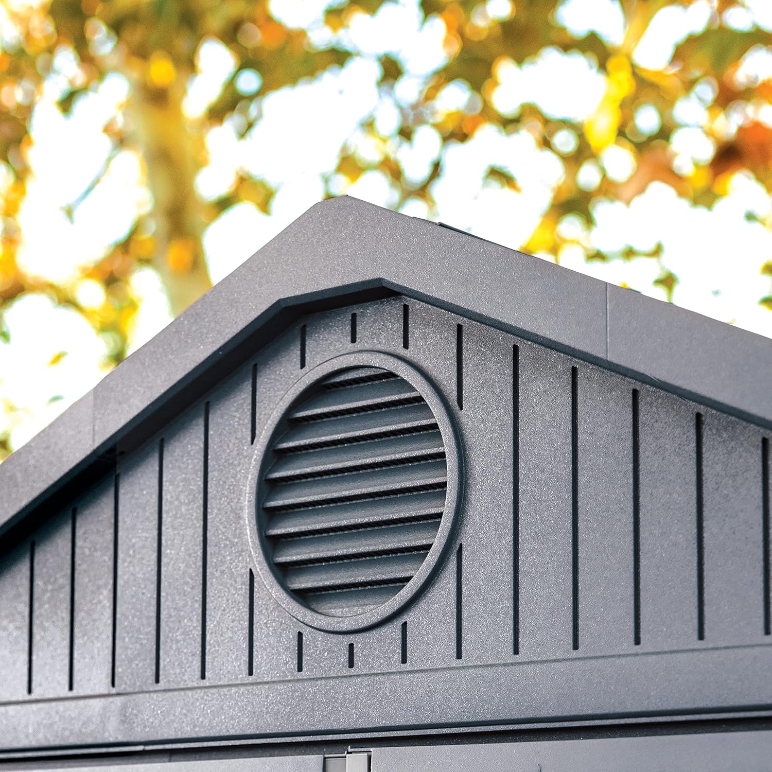 Outdoor Garden Storage Shed 6 X 8 Ft Grey Resin Double Doors