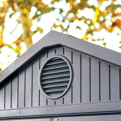 Garden Storage Shed 6 X 8 Ft Grey Resin Double Doors