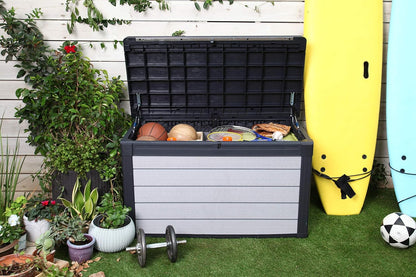 380L Denali Garden Cushion Storage Box — UV-Resistant Outdoor Storage