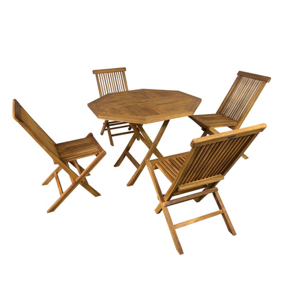 Octavia 5PC Outdoor Dining Set - Teakwood