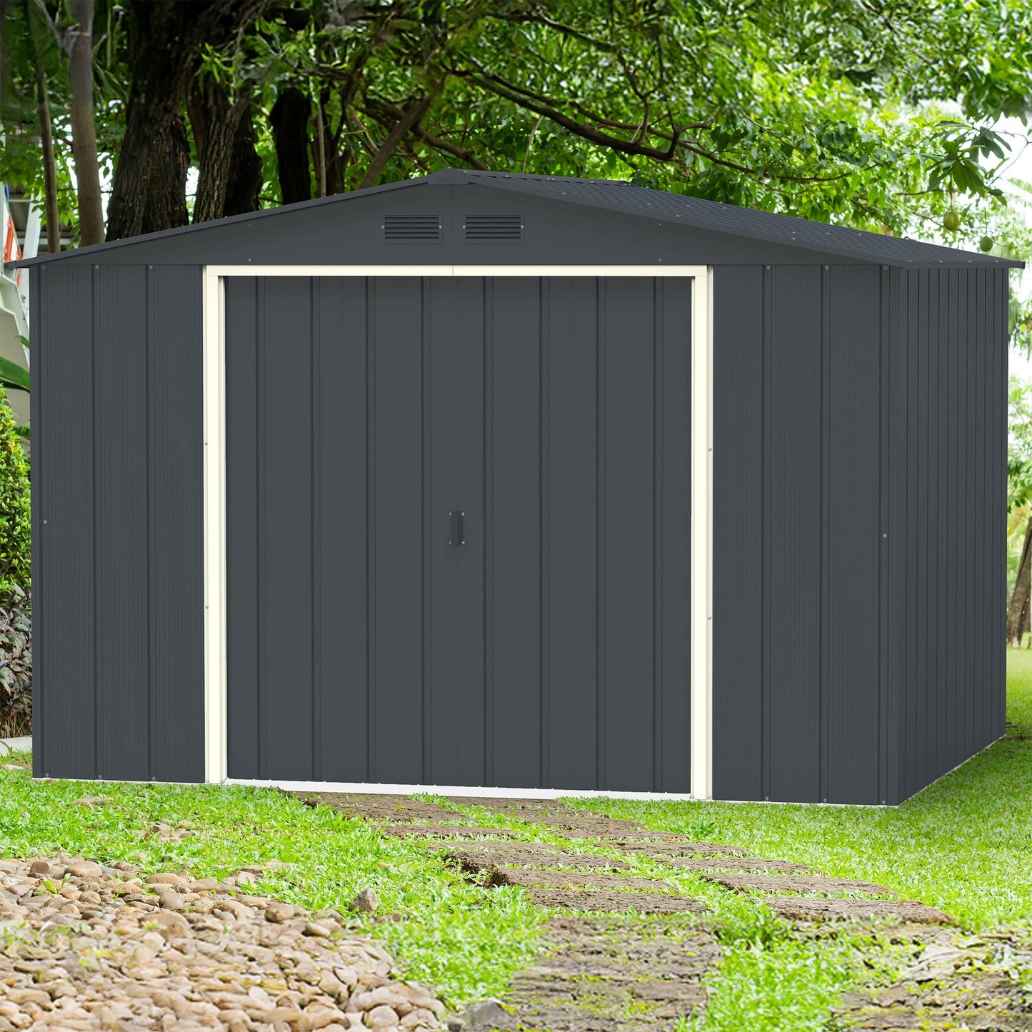 Duramax ECO 3.12 x 2.34 m Metal Shed - Anthracite