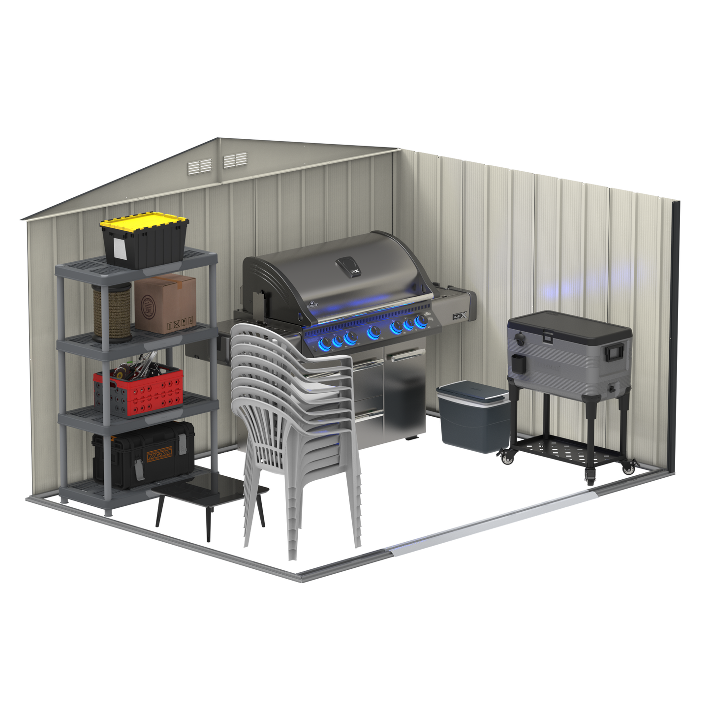Duramax ECO 3.12 x 2.34 m Metal Shed - Anthracite