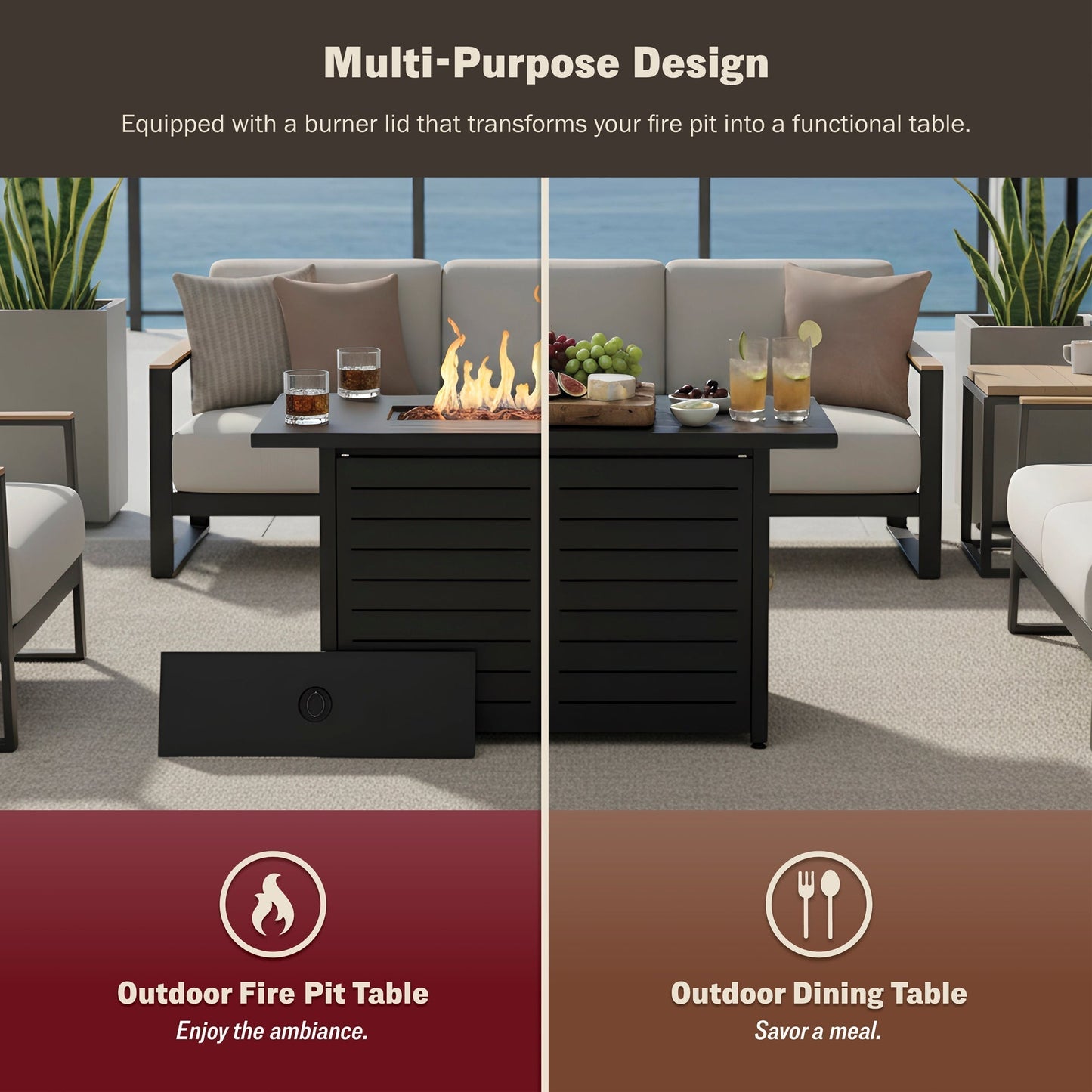 Ore 42" Outdoor Fire Pit Table for Patio
