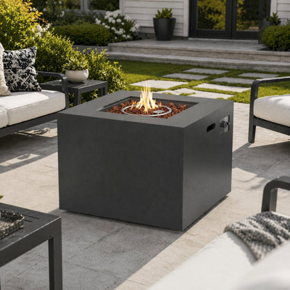 Kai 32" Outdoor Alloy Steel Fire Pit Table for Patio