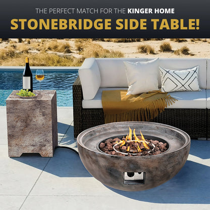 Stonebridge 31-Inch Concrete Fire Pit Bowl