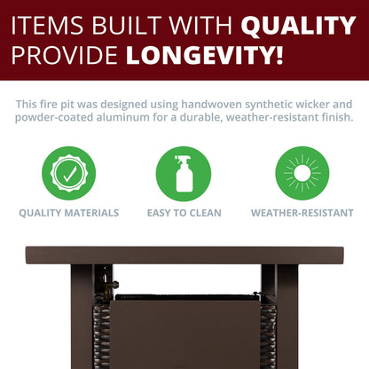 Lark 28" Outdoor Fire Pit Side Table for Patio